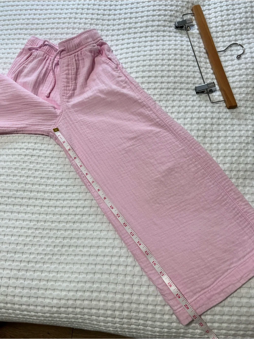 Old Navy Light Pink Cotton Wide-Leg Pants